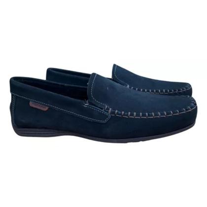 Imagem de Sapato Mocassim Pegada Casual Couro Conforto Masculino Azul Marinho 340576