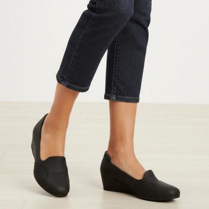 Imagem de Sapato Modare Feminino Preto Ortopédico Casual -