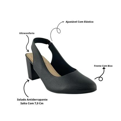 Imagem de Sapato Modare Feminino Salto Bloco Ajustável