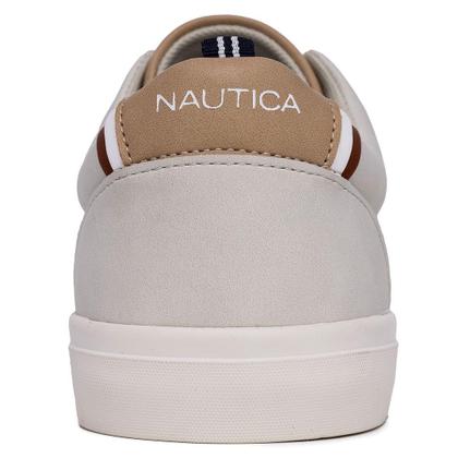 Imagem de Sapato Nautica Graves 3 Fashion Sneaker casual para homens - cinza bege