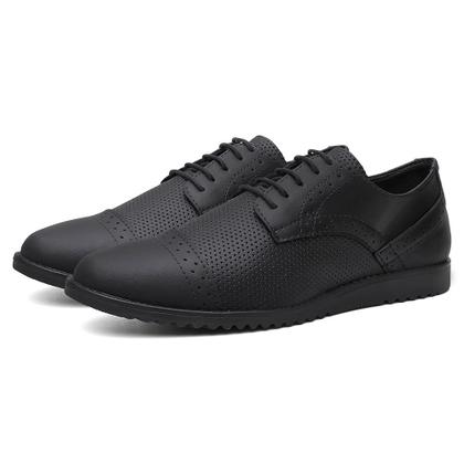 Imagem de Sapato Oxford Classico Ec Shoes com Perfuros e Cadarço Sola Borracha Leve