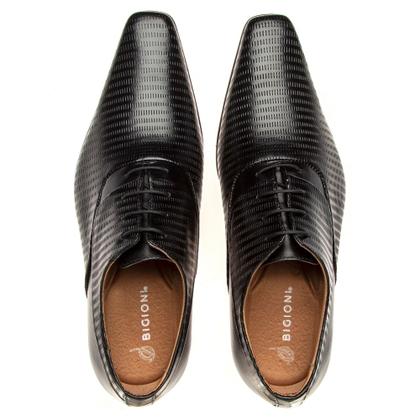 Imagem de Sapato Oxford em Couro M&d Store Texturizado com Cadarço e Bico Redondo Fino