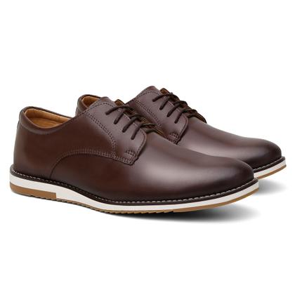 Imagem de Sapato Oxford Masculino Em Couro Brogue Moderno Kit Cinto Carteira