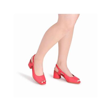 Imagem de Sapato Piccadilly Peep Toe Salto Bloco 715019 Cereja