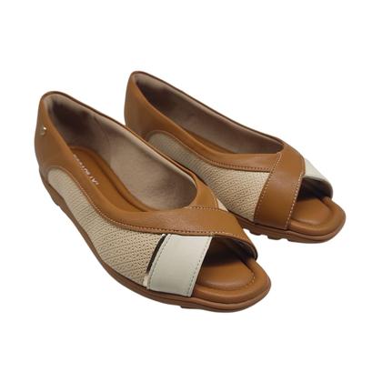 Imagem de Sapato Sapatilha Casual Feminino Peep Toe Joanete Piccadilly 112009