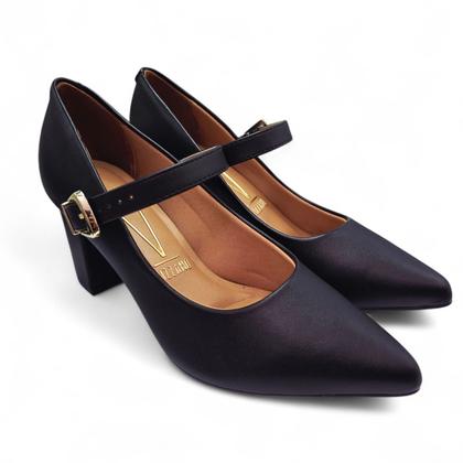 Imagem de Sapato Scarpin Boneca Vizzano Salto Bloco Elegância e Conforto