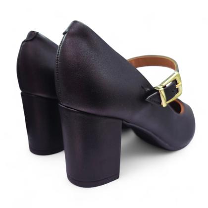 Imagem de Sapato Scarpin Boneca Vizzano Salto Bloco Elegância e Conforto