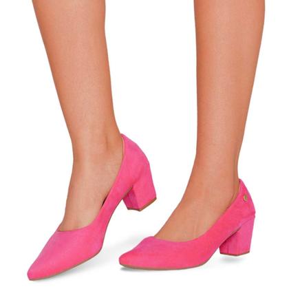 Imagem de Sapato Scarpin Feminino Confort Camurça Salto Baixo A2.13
