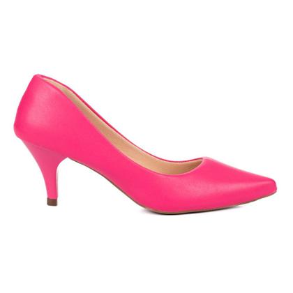 Imagem de Sapato Scarpin Feminino Moda Flora Napa Salto Médio Fino 5cm