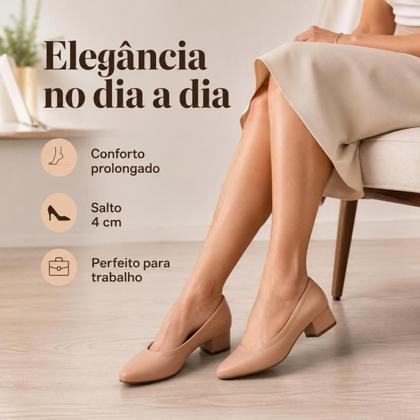 Imagem de Sapato Scarpin Feminino Modare Ultraconforto Salto Bloco Baixo