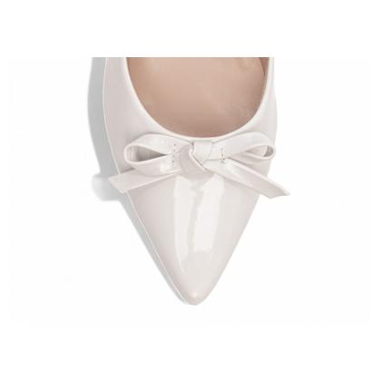 Imagem de Sapato Scarpin Feminino Off White Salto Grosso Baixo 688C