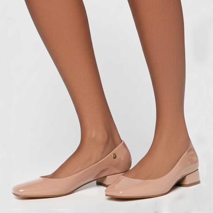 Imagem de Sapato Scarpin Feminino Salto Baixo Grosso Bloco Moleca Novo