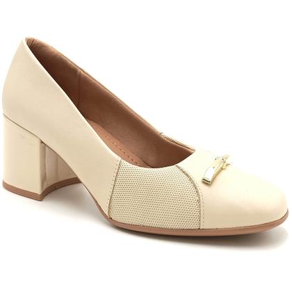 Imagem de Sapato Scarpin Feminino Salto Bloco Usaflex AL2703