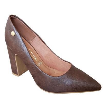 Imagem de Sapato Scarpin Feminino Salto Grosso Alto Bico Fino Confortavel Flex 1285.400