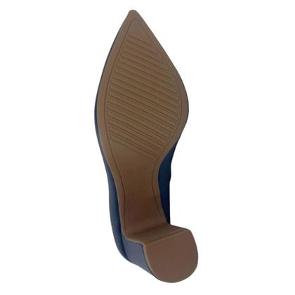 Imagem de Sapato Scarpin Feminino Salto Grosso Alto Bico Fino Confortavel Flex 1285.400