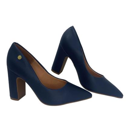 Imagem de Sapato Scarpin Feminino Salto Grosso Alto Bico Fino Confortavel Flex 1285.400