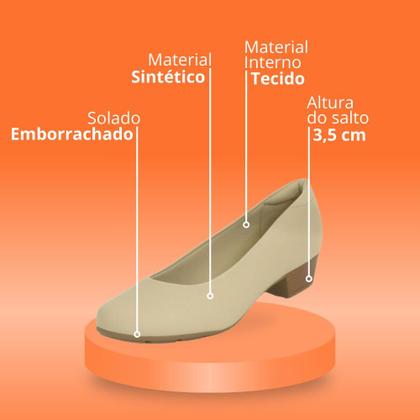 Imagem de Sapato Scarpin Feminino Salto Ultraconforto Moda Original 7032.500