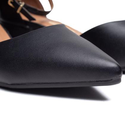 Imagem de Sapato Scarpin Feminino Vizzano Bico Fino Salto Baixo Preto