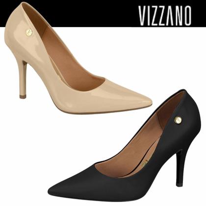 Imagem de Sapato Scarpin Feminino Vizzano Salto Alto Bico Fino Social Conforto