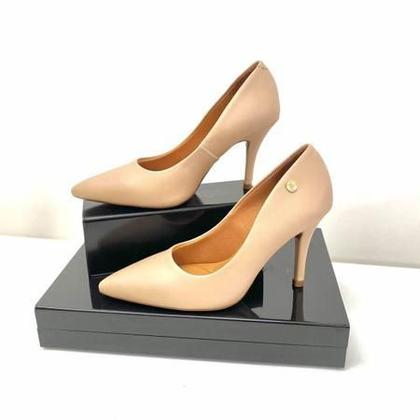 Imagem de Sapato Scarpin Feminino Vizzano Salto Alto Bico Fino Social Conforto