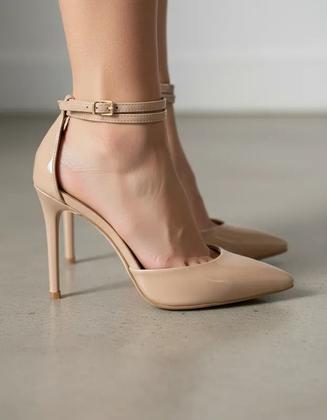 Imagem de Sapato Scarpin Feminino Vizzano Salto Fino Alto Bico Fino Verniz Moderno Conforto