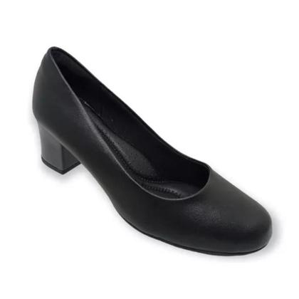 Imagem de Sapato Scarpin Piccadilly Feminino Salto Grosso Clássico 