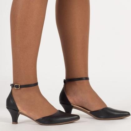 Imagem de Sapato scarpin salome feminino salto baixo bico fino r2.28