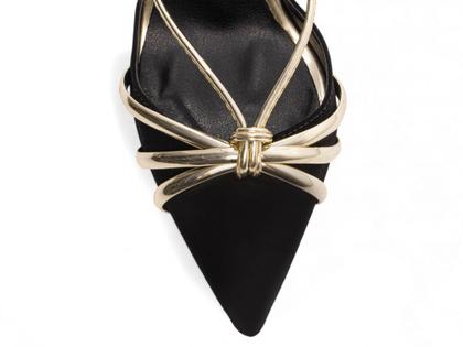 Imagem de Sapato Scarpin Salto Alto Bico Fino Feminino Luxo Premium Preto Torricella