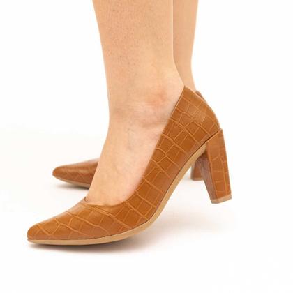 Imagem de Sapato Scarpin Salto Alto Moderno Bico Fino Macio Clássico