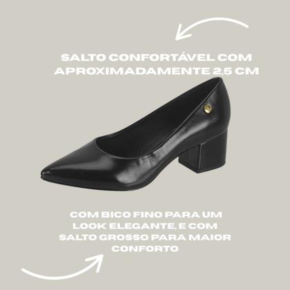 Imagem de Sapato Scarpin Salto Grosso Vizzano - Preto 01