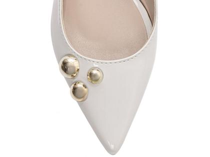 Imagem de Sapato Scarpin Salto Médio Bico Fino Feminino Aberto 6 cm