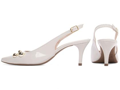 Imagem de Sapato Scarpin Salto Médio Bico Fino Feminino Aberto 6 cm