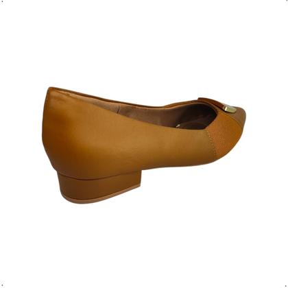 Imagem de Sapato scarpin Usaflex Couro Bico fino fivela AB6619 