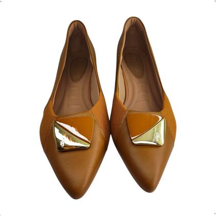 Imagem de Sapato scarpin Usaflex Couro Bico fino fivela AB6619 