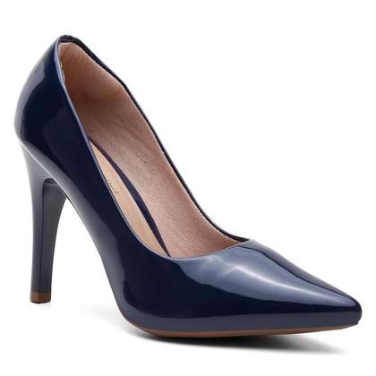 Imagem de Sapato Scarpin Verniz Salto Alto Fino Leve Conforto Classico