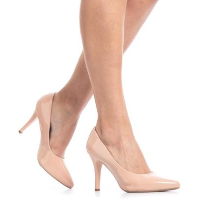 Imagem de Sapato Scarpin Verniz Salto Alto Fino Leve Conforto Classico