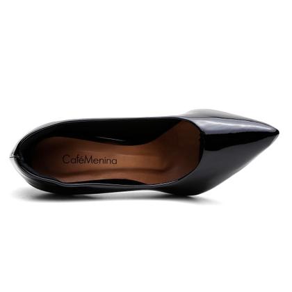 Imagem de Sapato Scarpin Verniz Salto Alto Fino Leve Conforto Classico