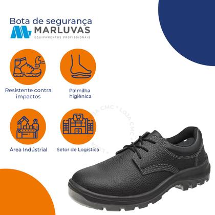 Imagem de Sapato segurança ocupacional epi vulcaflex modelo 10vs48pvc biqueira em pvc com c.a
