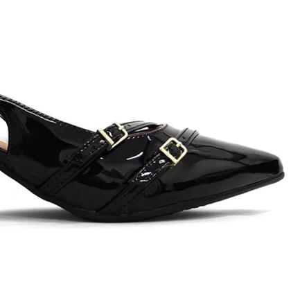Imagem de Sapato Slingback Feminino Vizzano Scarpin Salto Baixo Elegante Social Confortável 1220.366