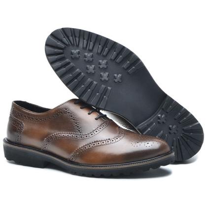 Imagem de Sapato Social Casual Brogue Artesanal Em Couro PremiumSolaEVA 5000