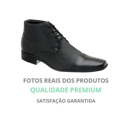 Imagem de sapato social casual estilo bota cano alto com cadarço moderno