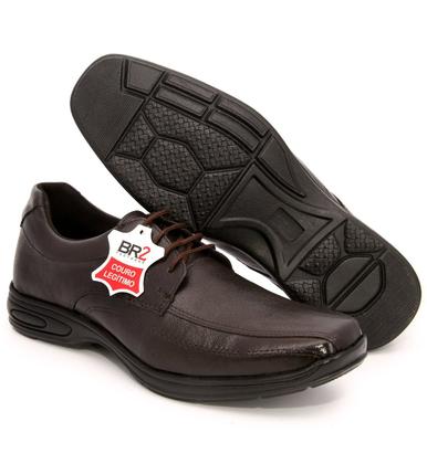 Imagem de Sapato Social Casual Masculino Couro Animal Confortável Envio Já + Cinto e Carteira Masculina