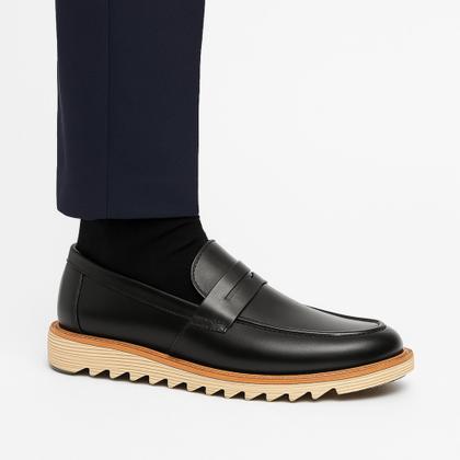 Imagem de Sapato Social Casual Oxford Masculino Tratorado Derby  Estilo Italiano Loafer