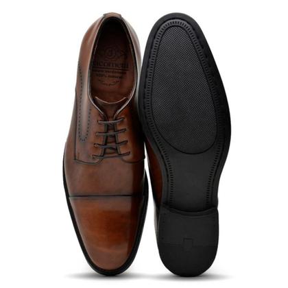 Imagem de Sapato Social Derby Jacometti Masculino Couro Cadarço Leve