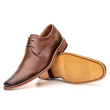 Imagem de Sapato Social Em Couro Com Salto Quadrado Bigioni Fecho Cadarço Básico