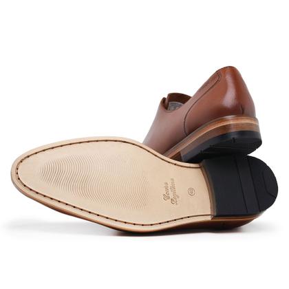 Imagem de Sapato Social em Couro Ec Shoes com Sola Borracha Confortável e Cadarço