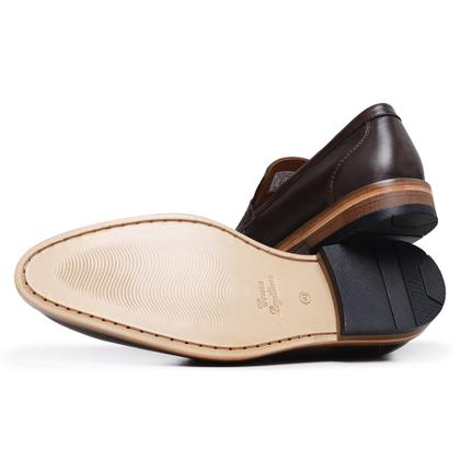 Imagem de Sapato Social em Couro Hfast Shoes com Bico Redondo e Sola Borracha Resistente