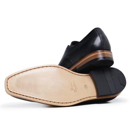 Imagem de Sapato Social em Couro Liso Basico Hfast Shoes com Sola Borracha e Cadarço