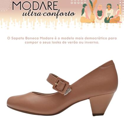 Imagem de Sapato Social Feminino Modare Scarpin Boneca Salto Baixo Ultra Conforto e segurança 7005.668