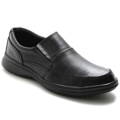 Imagem de Sapato Social Masculino Antiderrapante Couro Confort Preto